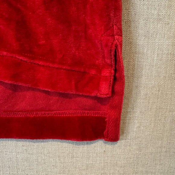 VINTAGE Nike Sweatshirt Mens XL Red Velour Basketball Swoosh Embroidered 90s - Picture 2 of 12